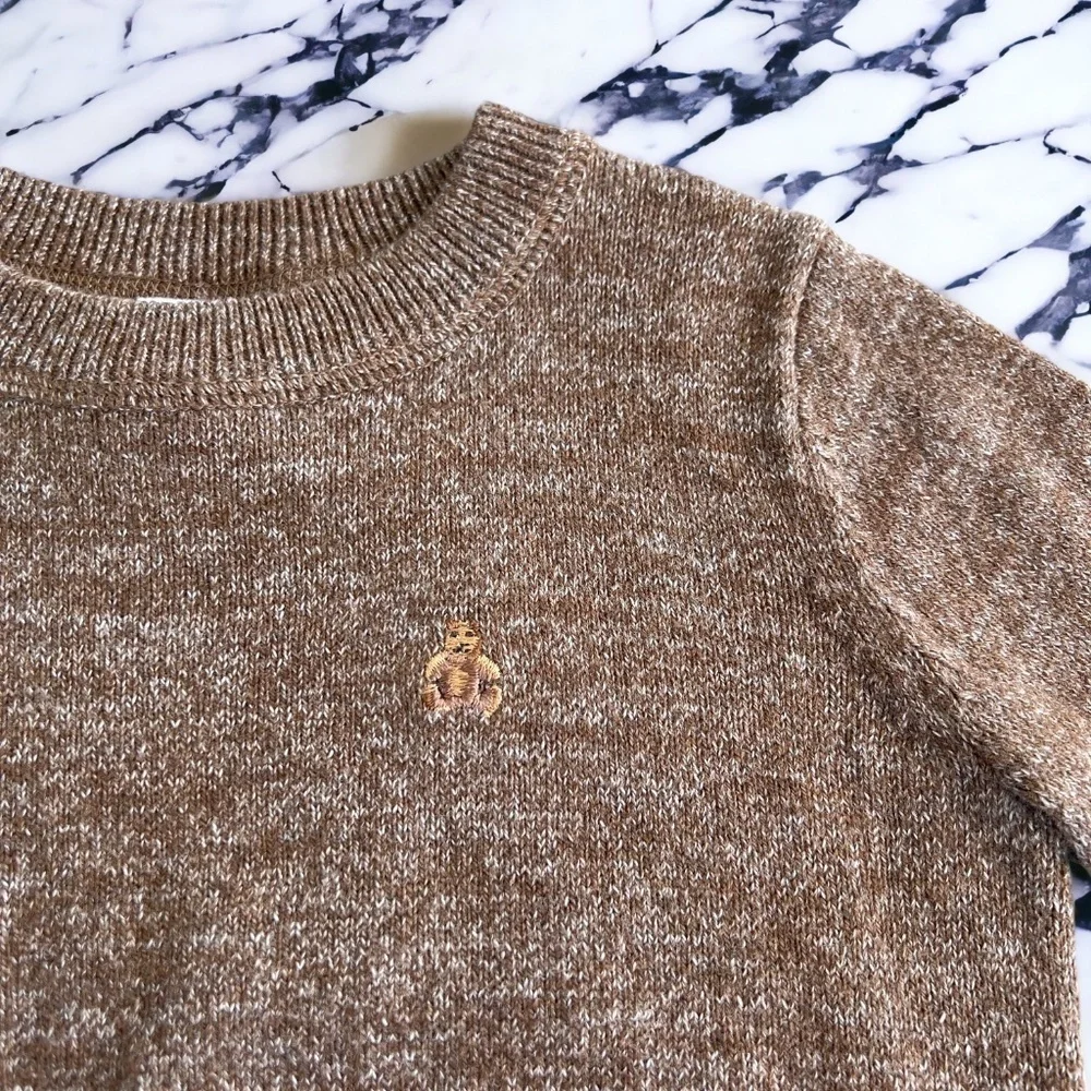 Gap NWT Baby Size 18-24 Months Budding Heather Brown Crewneck Sweater
